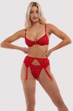 Squish Leomie Red Cherry Plunge Bra New In Bras