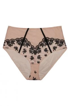 Playful Promises Curve Exclusive Knickers Evie Black & Peach Brief