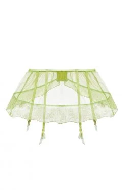 Wolf & Whistle Taha Green Suspender Skirt