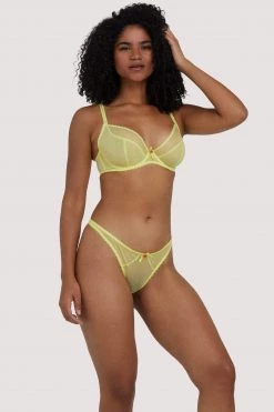 Deja Day Knickers Grace Lemon Yellow Thong