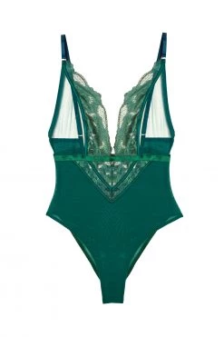 FFFB X PP Gaia Forest Green Lace And Mesh Body