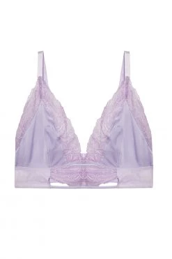 Playful Promises Curve Exclusive Mila Lilac Lace Triangle Bra New In Bras