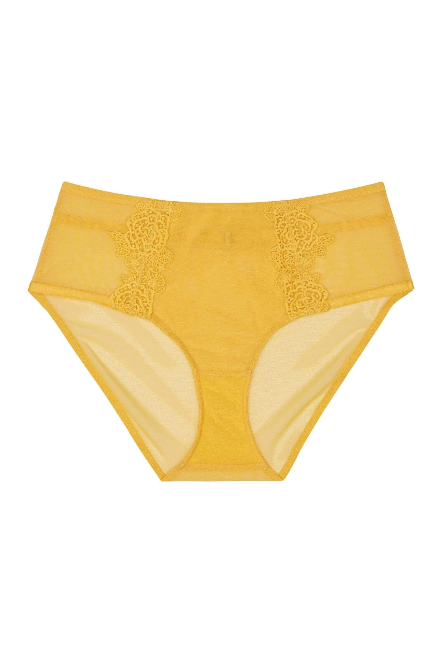 Playful Promises Knickers Vivienne Mustard Net Satin And Lace High Waist Brief 14 Playful Promises Knickers Vivienne Mustard Net Satin And Lace High Waist Brief