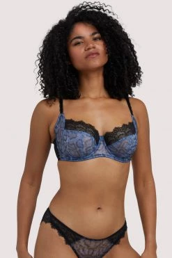 Deja Day New In Bras Rosalyn Lilac Snake Lace Balcony Bra