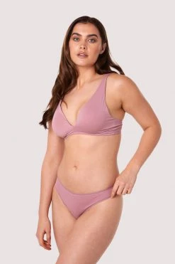 Deja Day New In Second Skin Rose Recycled Triangle Bra