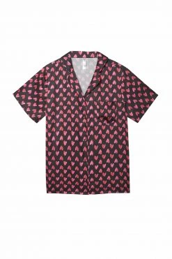 Wolf & Whistle Heart Print Satin Pyjama Set Nightwear 16 Wolf & Whistle Heart Print Satin Pyjama Set Nightwear