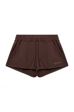 Wolf & Whistle Brown Tie Waist Shorts Activewear