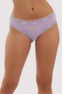 Squish You've Got This Blue Embroidered Brief Knickers 9 Squish You've Got This Blue Embroidered Brief Knickers