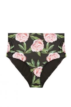 Bettie Page Lingerie Eco Claudette Roses High Waisted Bikini Brief