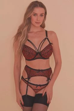 Playful Promises Josie Leopard Mesh Picot Non Padded Bra 26 Playful Promises Josie Leopard Mesh Picot Non Padded Bra