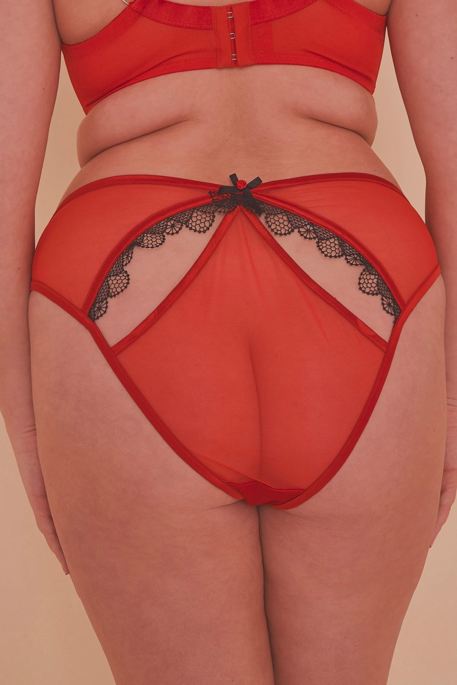 Playful Promises Arlene Curve Red Satin Black Lace Brief 2 Playful Promises Arlene Curve Red Satin Black Lace Brief
