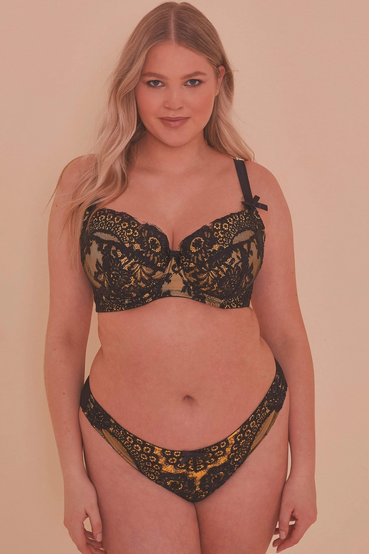 Playful Promises Jaquelina Mustard Contrast Plunge Bra 13 Playful Promises Jaquelina Mustard Contrast Plunge Bra