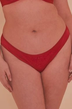 Playful Promises Caroline Folded Satin Strappy Back Brazilian Brief Knickers