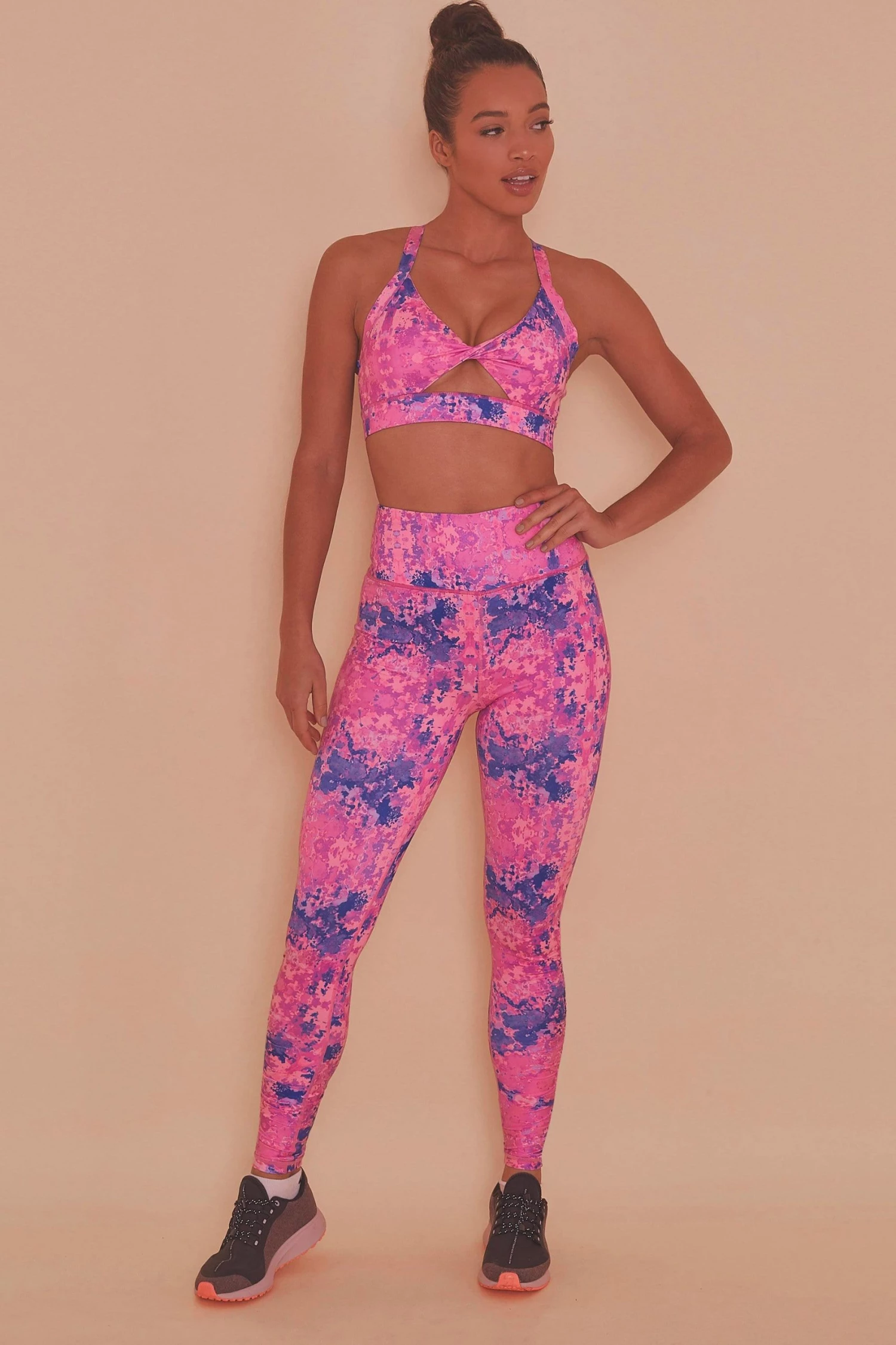 Wolf & Whistle Activewear Pink Marble Leggings 3 Wolf & Whistle Activewear Pink Marble Leggings