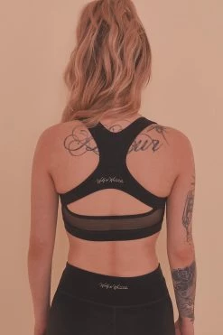 Wolf & Whistle Activewear Racer Back Bra Black