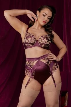Dita Von Teese Lingerie Rosabelle Dark Cherry Curve Thong