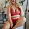 Wolf & Whistle New In Bras Ariana Red Everyday Lace Bralette
