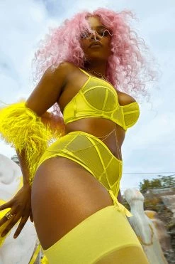 Felicity Hayward X PP X PP Nahli Highwaist Lime Suspender Brief Knickers