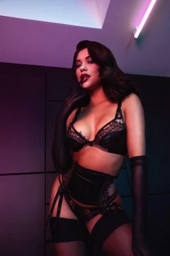 Playful Promises New In Wren Black Lace And Illusion Mesh Bra