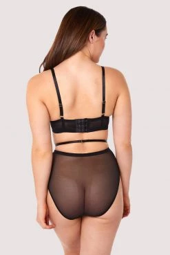Playful Promises Eddie Black Crossover Wrap High Waist Brief