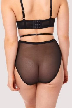 Playful Promises Eddie Black Crossover Wrap High Waist Brief