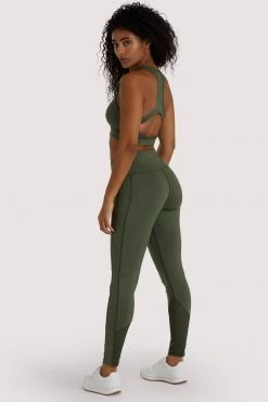 Wolf & Whistle Activewear Eco Dusty Olive Racer Back Bra 7 Wolf & Whistle Activewear Eco Dusty Olive Racer Back Bra