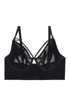 Playful Promises New In Bras Eddie Black Crossover Wrap Bra