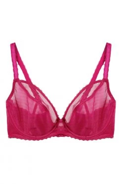 Deja Day New In Bras Grace Hot Pink Mesh Bra