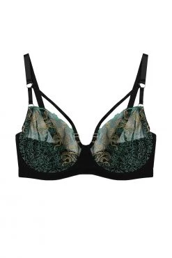 Playful Promises Dakota Green & Gold Snake Bra