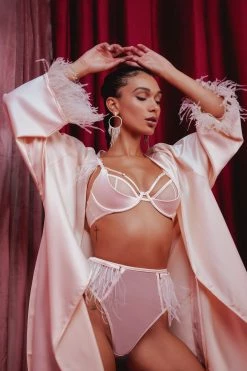 Felicity Hayward X PP Phoenix Blush Feather High Waisted Brief 17 Felicity Hayward X PP Phoenix Blush Feather High Waisted Brief
