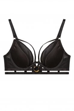 Hustler Bras Sierra Black Gold Ring Bra 9 Hustler Bras Sierra Black Gold Ring Bra