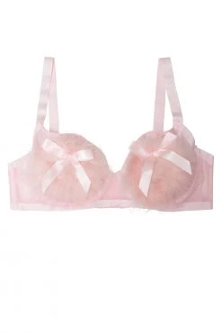 Playful Promises Curve Exclusive Bras Marina Pink Feather Bra
