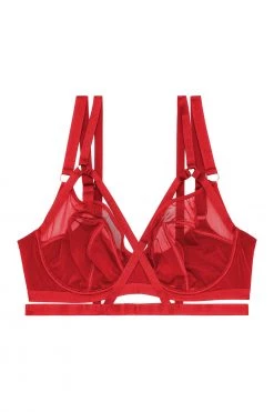 Felicity Hayward X PP New In Mercury Red Harness Mesh Balcony Bra 27 Felicity Hayward X PP New In Mercury Red Harness Mesh Balcony Bra