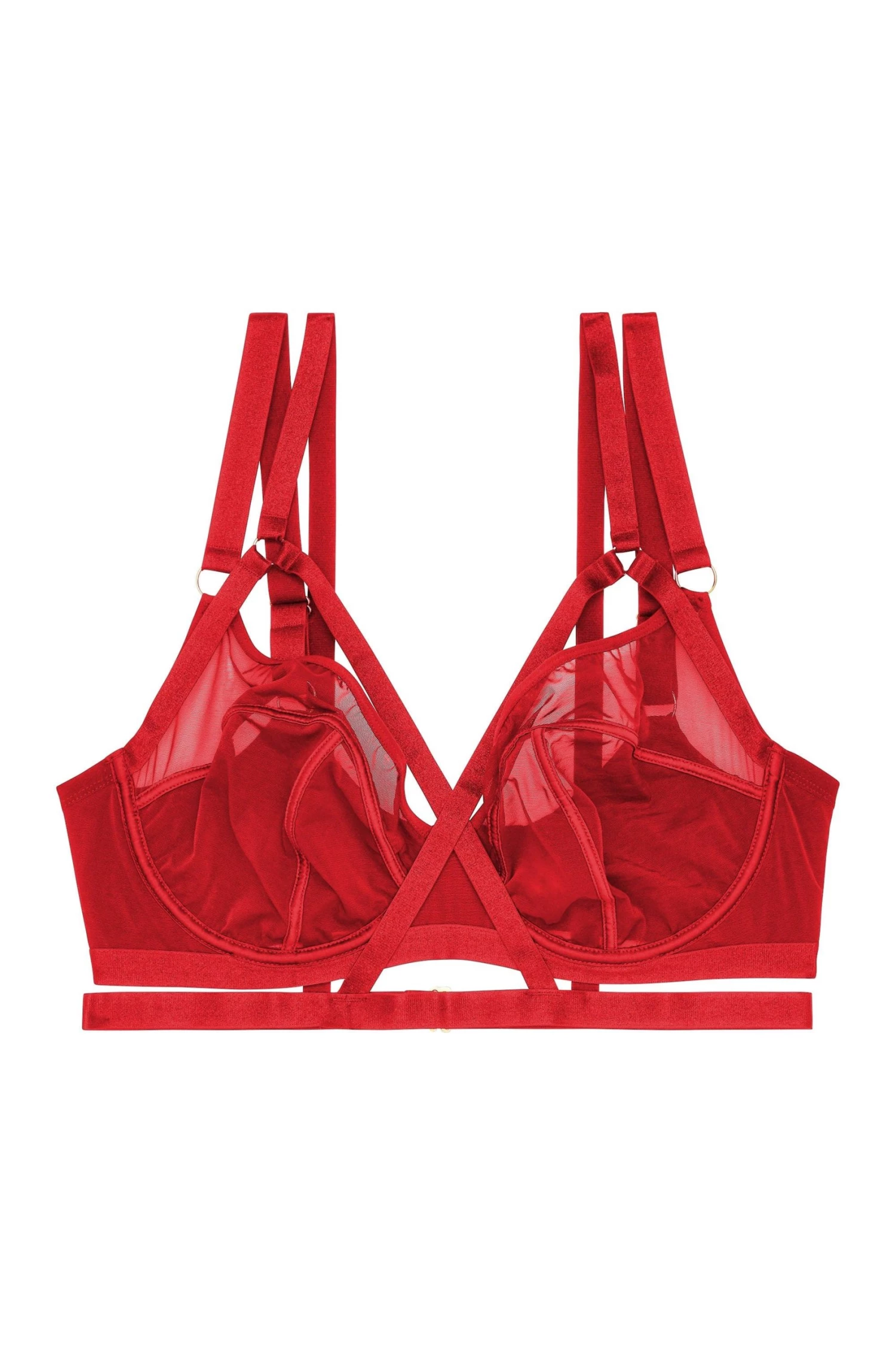 Felicity Hayward X PP New In Mercury Red Harness Mesh Balcony Bra 12 Felicity Hayward X PP New In Mercury Red Harness Mesh Balcony Bra