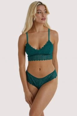 Wolf & Whistle Ariana Teal Everyday Lace Brief