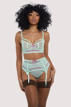 Felicity Hayward X PP Suspenders Self Love Mint Suspender Belt
