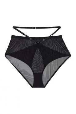 Playful Promises Eddie Black Crossover Wrap High Waist Brief