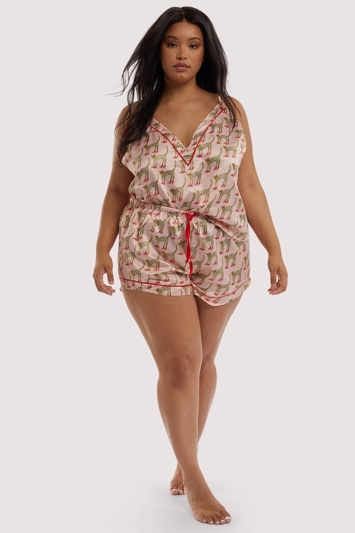 Playful Promises Bouffants Recycled Pink Cheeta Recycled Cami Nightwear 4 Playful Promises Bouffants Recycled Pink Cheeta Recycled Cami Nightwear