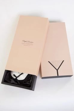 Playful Promises Accessories Mint Eye Mask With Black Tassels