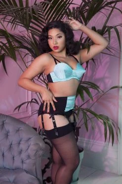 Bettie Page Lingerie Bras Mint Retro Futuristic Bullet Bra