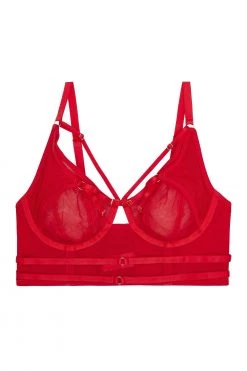 Playful Promises New In Eddie Red Crossover Wrap Bra