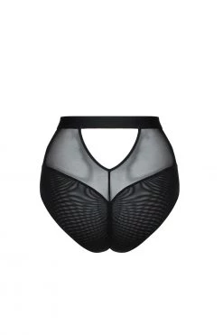 Scantilly By Curvy Kate Harnessed High Waist Brief Black Knickers