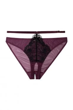 Playful Promises Muriel Purple Crotchless Brazillian Brief Knickers 6 Playful Promises Muriel Purple Crotchless Brazillian Brief Knickers