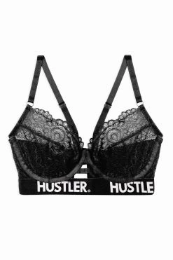 Hustler Bras Branded Black Lace Bra