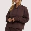 Wolf & Whistle Activewear Brown Hooded Top