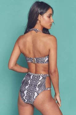 Wolf & Whistle Eco Snakeskin Chain High Waist Brief