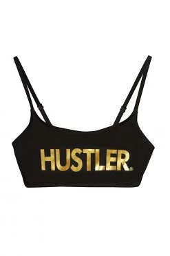 Hustler Black Bikini Top Swimwear