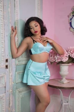 Bettie Page Lingerie Bras Mint Retro Futuristic Bullet Bra