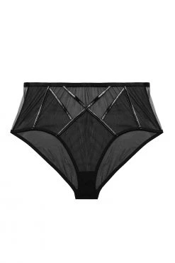 Hustler Kelly Black PVC Curve Highwaisted Brief Knickers