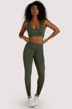 Wolf & Whistle Activewear Eco Dusty Olive Racer Back Bra 8 Wolf & Whistle Activewear Eco Dusty Olive Racer Back Bra